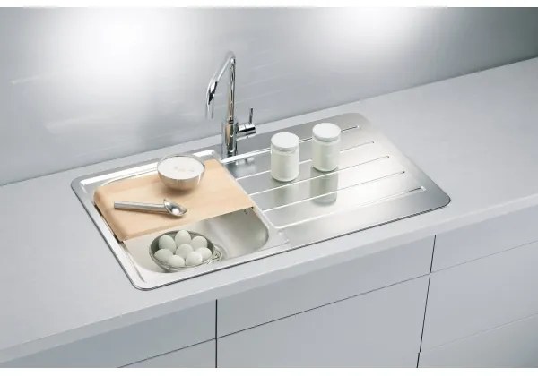 ALVEUS 1065560 - LINE konyhai mosogató 86x50 cm matt acél/szatén