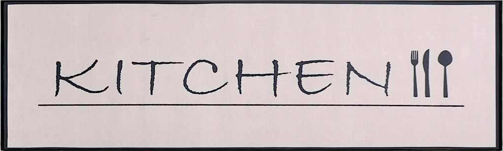 Konyhai Járólap Csúszásgátló 50X180 Bézs Konyhai Szőnyeg Fekete Szőnyeg