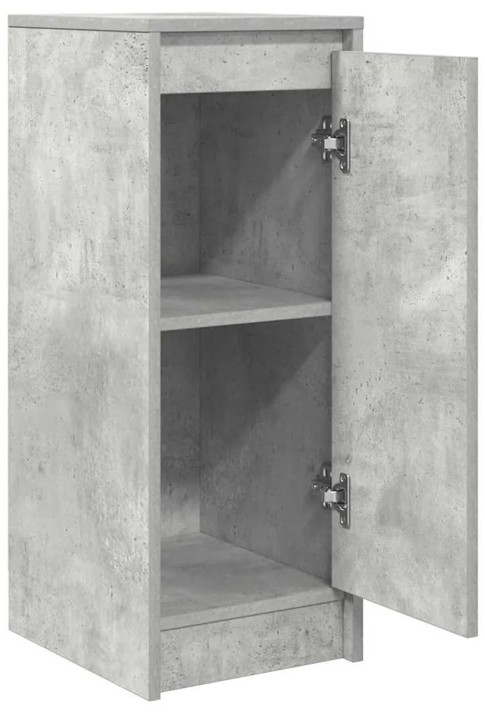 betonszürke szerelt fa tálalószekrény 29,5x34x76 cm