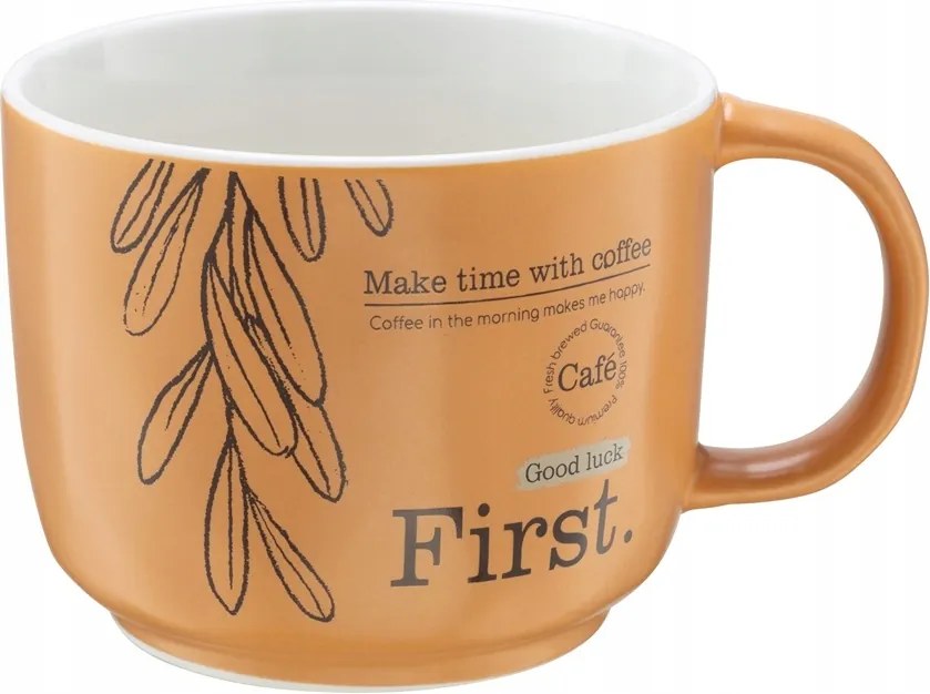 Porcelán bögre 400 ml karamell felirattal forró italokhoz 1 db