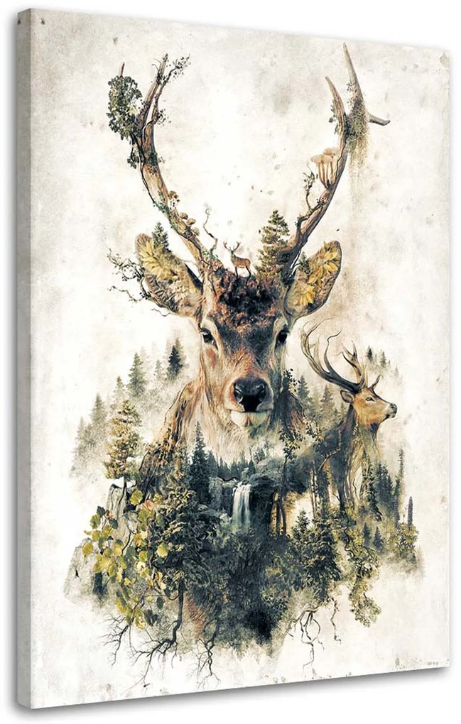 Gario Vászonkép Muvészi szarvas Méret: 60 x 90 cm