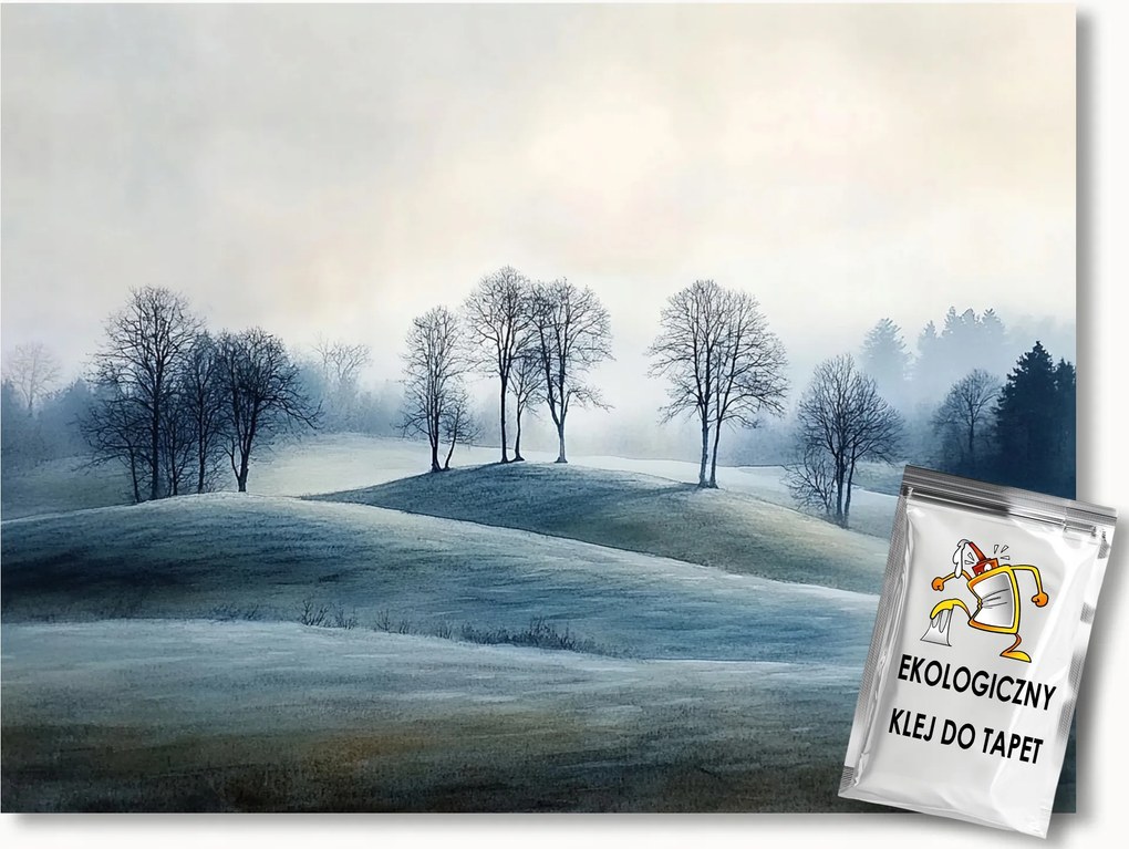 Fotótapéta Flizelina Tájkép Dombok Fák Köd Hajnal 208x146 ragasztó