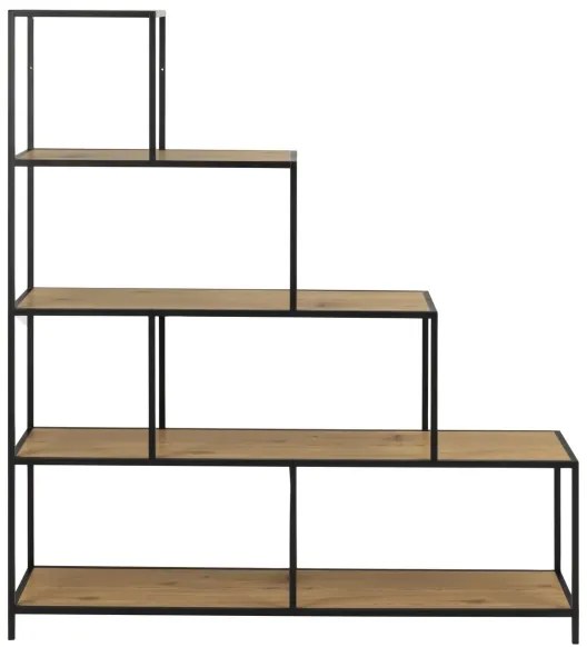 Könyvespolc SARON tölgy/fekete