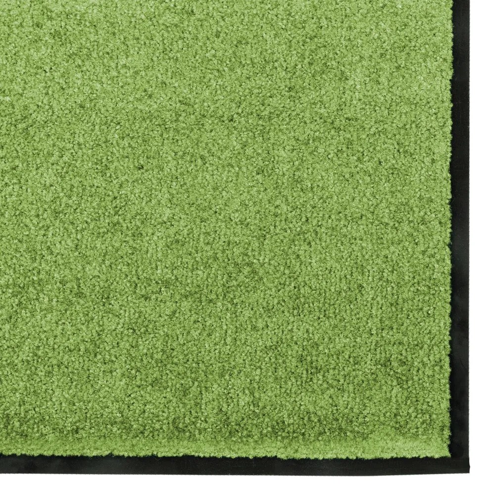 Ajtószőnyeg Zöld és Fekete 120 x 300 cm Poliamid és PVC