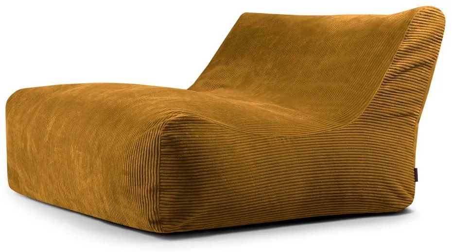 Mustársárga kordbársony babzsákfotel Sofa Lounge – SLOWDOWN