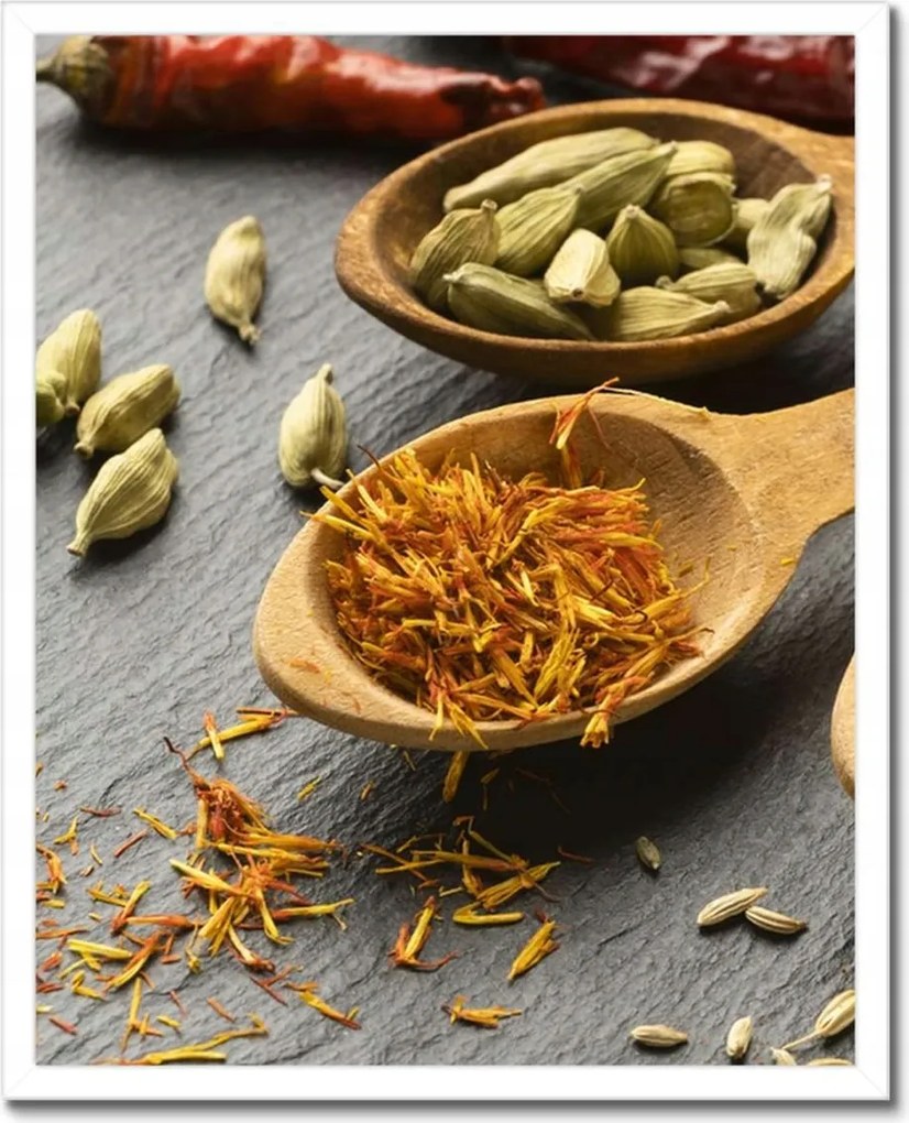 Poszterek keretben 40x50 Fűszerek a konyhába