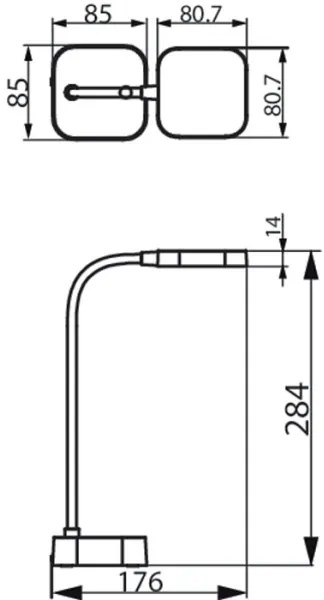 Philips - LED Dimmelhető érintős asztali lámpa ROCK LED/5W/5V 1800 mAh