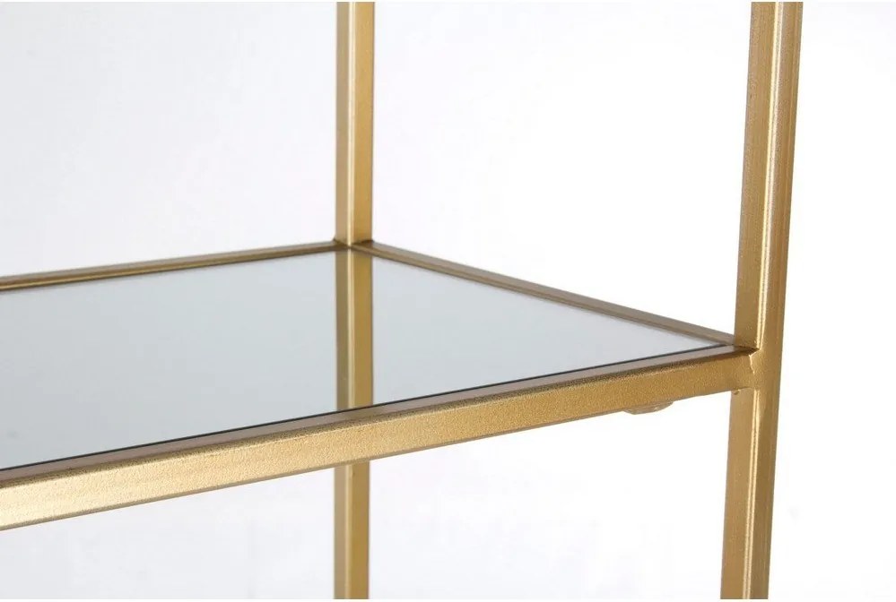 Aranyszínű acél könyvespolc 66x176x25,5 cm Elenor – Bizzotto
