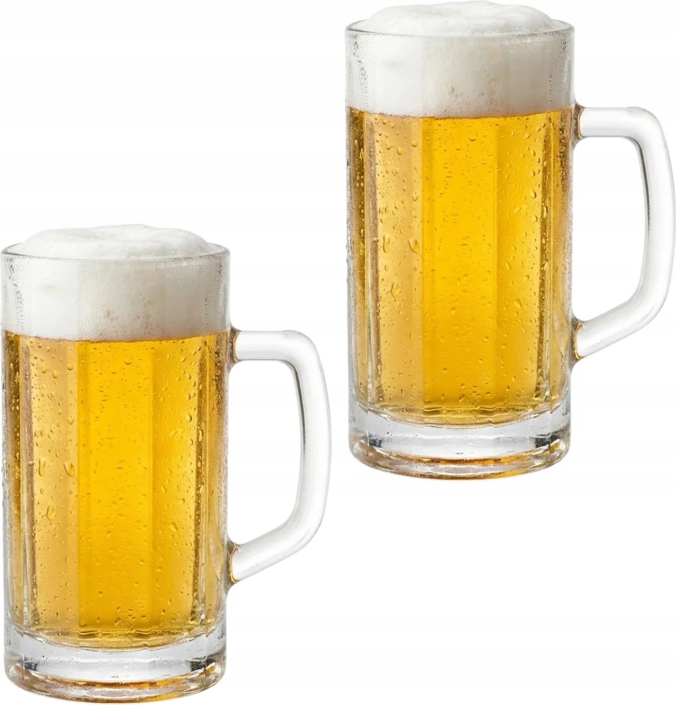 2x Söröskorsó 300 ML Pohár Vastag Üveg Mosogatógép Korsó Szett