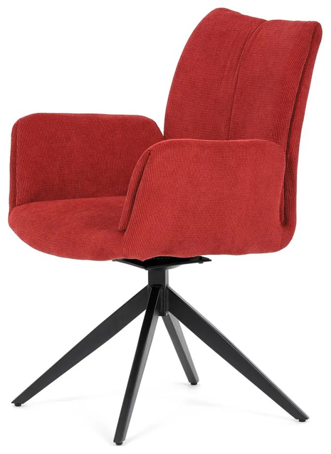Scaun pivotant Red Fabric cu tapițerie, mecanism pivotant 180°. HC-933