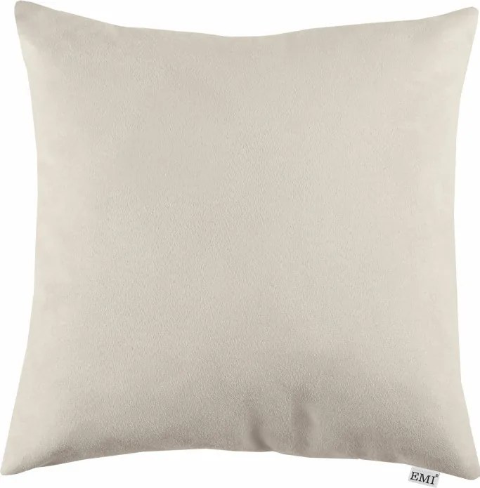 EMI krémszínű velúr díszpárna, Párna 40x40 cm