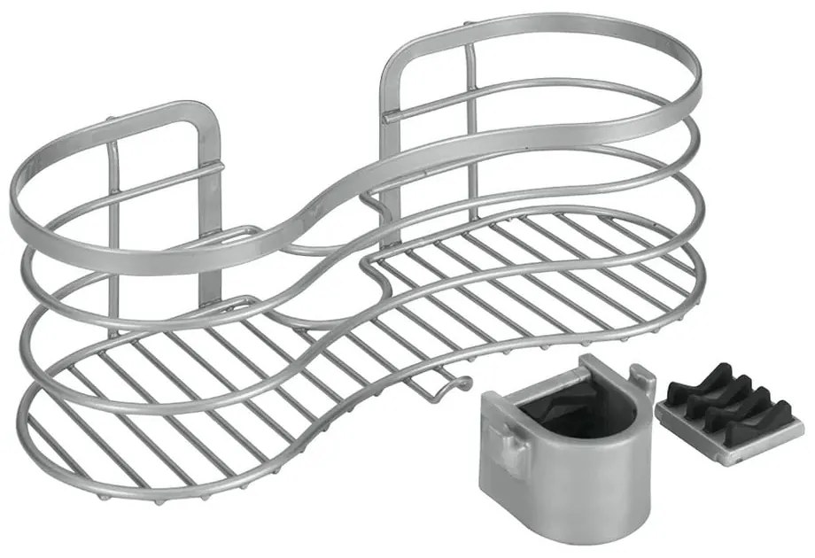 Ezüstszínű függő acél fürdőszobai polc Viva! – Metaltex