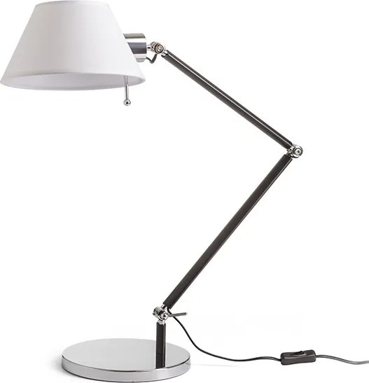 RENDL MONTANA stolní bílá/černá chrom 230V LED E27 11W