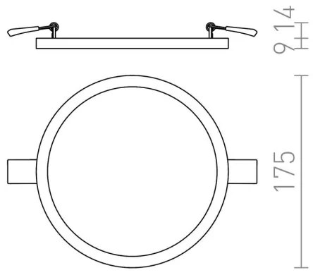 RED - Design Rendl - R12765 - LED Beépíthető lámpa HUE LED/18W/230V
