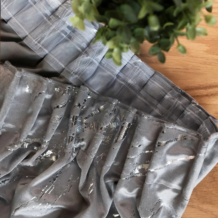 Marma Szalagra kész függöny 140x250cm, világos szürke