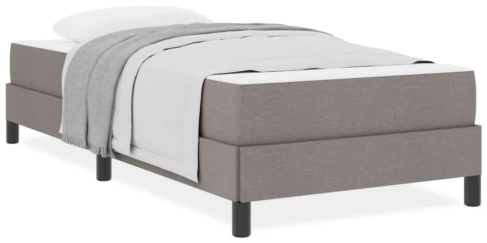 Boxrugós ágy matracmal Tópszínű 80 x 200 cm szövet