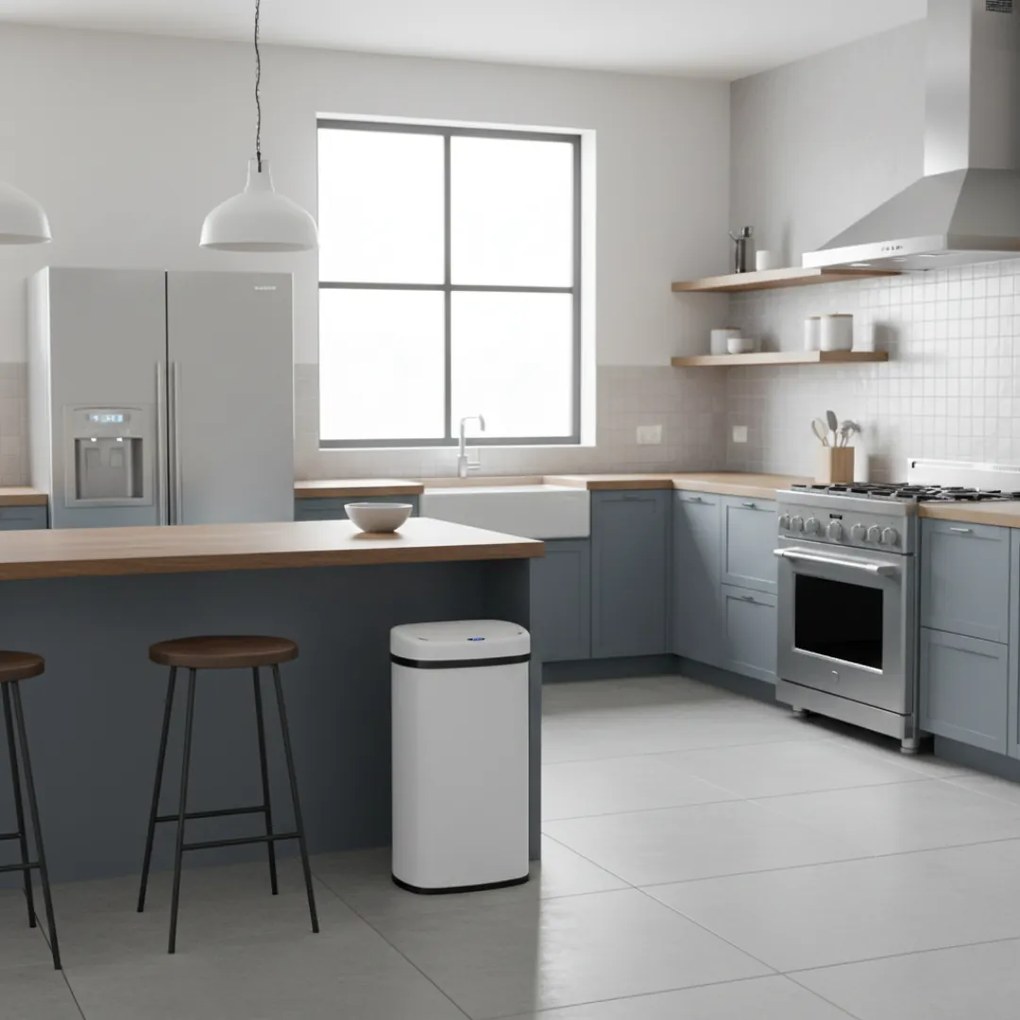 DEUS érzékelős szemetes, 58 liter, fehér Jurhan