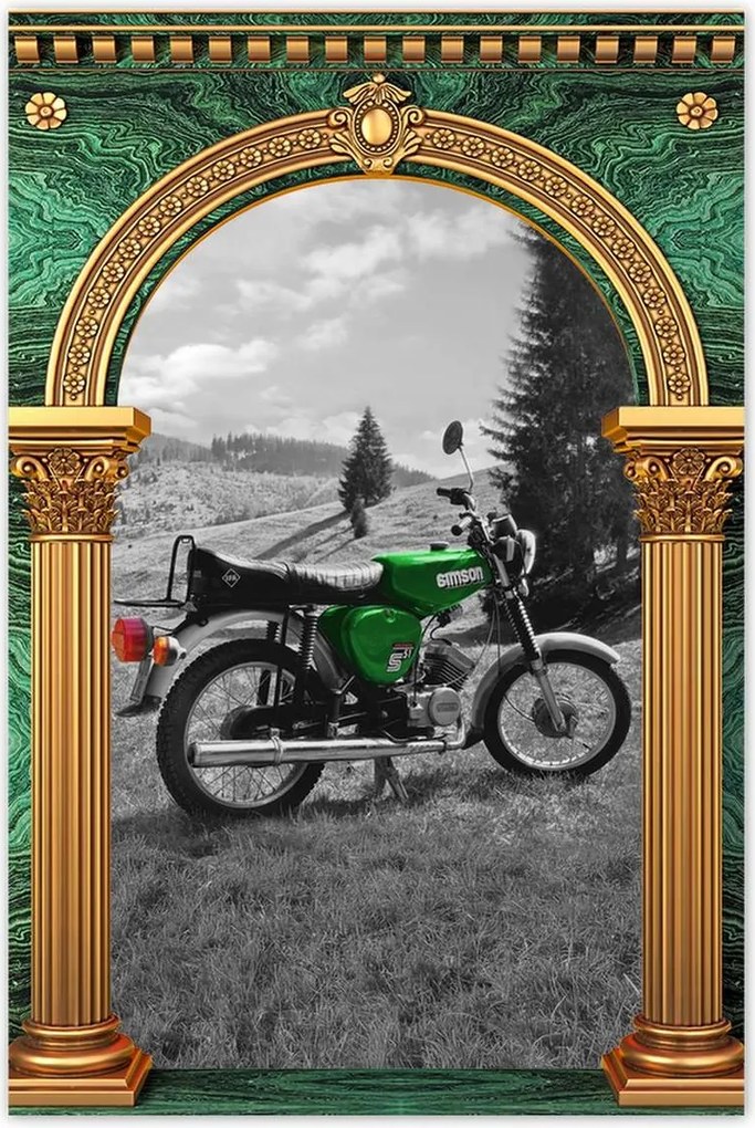 Poszterek 80x120 Zöld Simson S51 E
