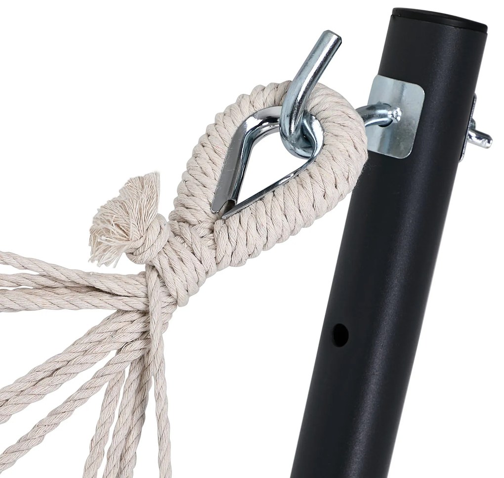 Deuba Hintaágy fém vázzal 200x80 cm - kék