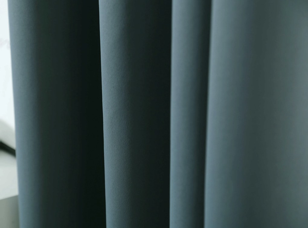 OXFORD türkizkék függöny 140x250 cm Felfüggesztés: Fém gyűrűk