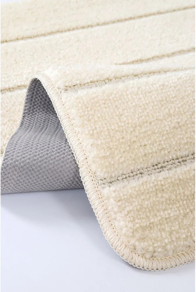 Krémszínű fürdőszobai kilépő szett 2 db-os 50x80 cm Yeni Cizgli – Foutastic