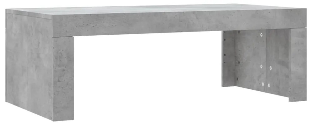 betonszürke szerelt fa dohányzóasztal 102 x 50 x 36 cm