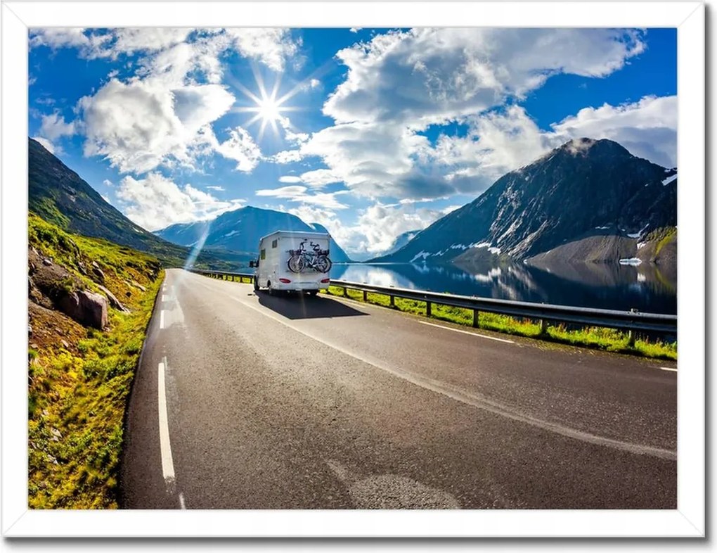 Poszterek keretben 40x30 Lakókocsi turizmus