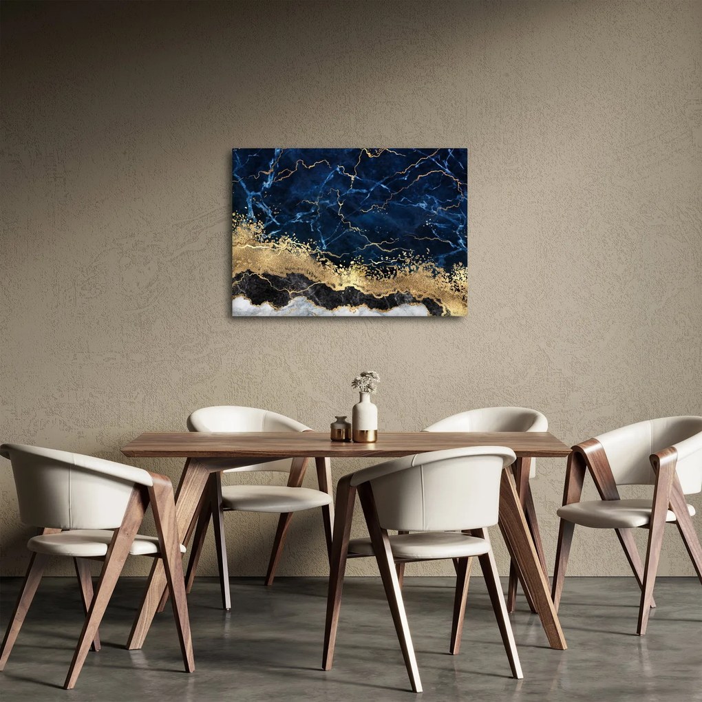 Kép - Sötétkék márvány (70x50 cm)