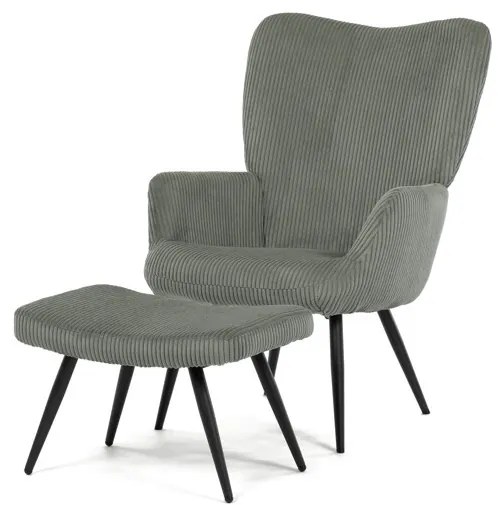 Zöld Corduroy Relax Fotel. AK-L7285 GRN6