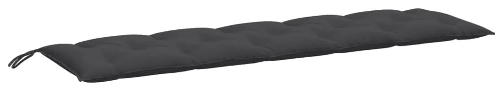 melange antracitszürke szövet kerti padpárna 180 x 50 x 7 cm