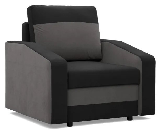 Hewlet fotel, szövet anyag, hab töltet, fekete - szürke