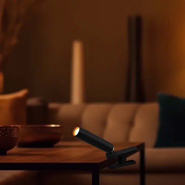 LED Dimmelhető mágneses asztali lámpa LED/3W/5V 4000K 1500 mAh fekete