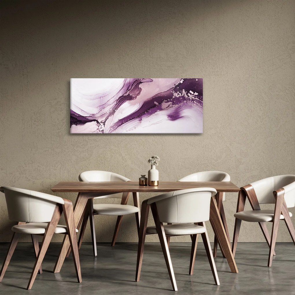 Kép - Lila folyadék művészet (120x50 cm)