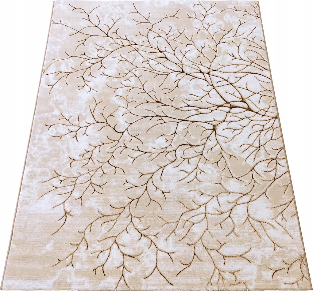 Szőnyeg 160x220 Modern Nappaliba Bézs Csillogó