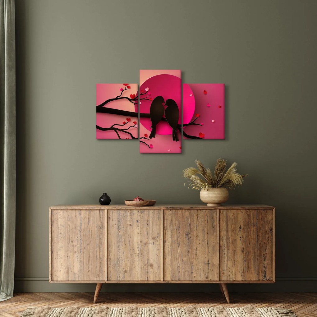 Kép - Szerelmes madarak (90x60 cm)