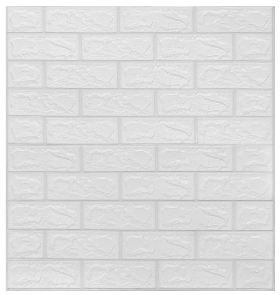 20 db fehér öntapadós 3D tégla hatású falmatrica