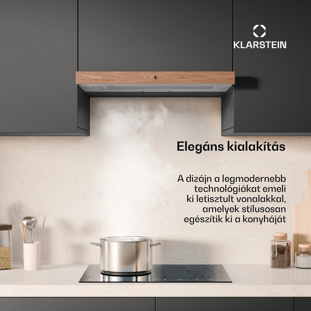 Klarstein ZenFusion páraelszívó, légáram 400 m³/h, EEK A, elszívás/visszavezetés, 3 szint, csendes