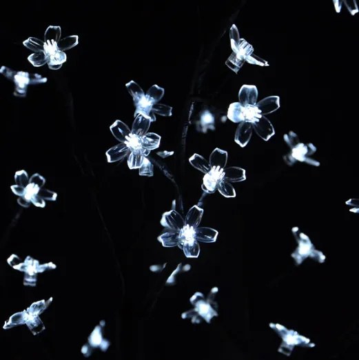 NEXOS Dekoratív fa virágokkal 1,5 m LED hideg fehér