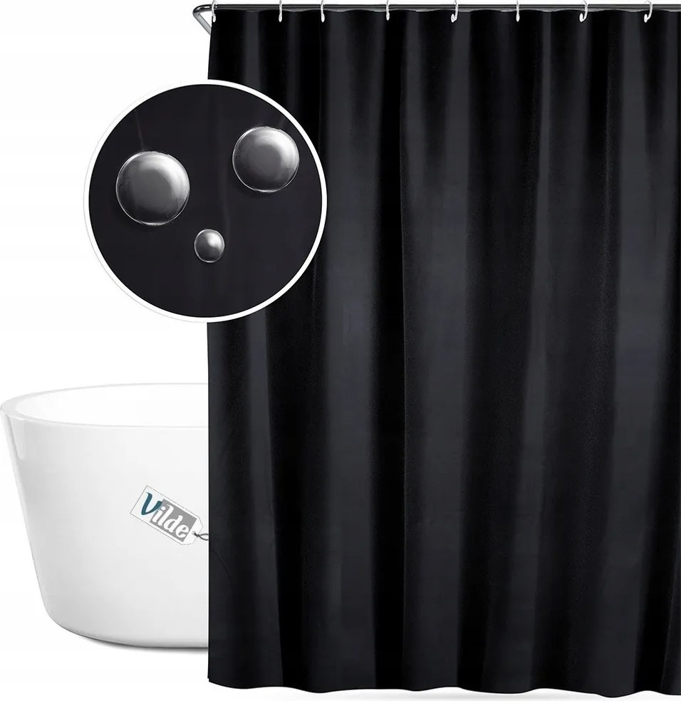 Fürdőszobai zuhanyfüggöny kádhoz akasztós 180x180 cm