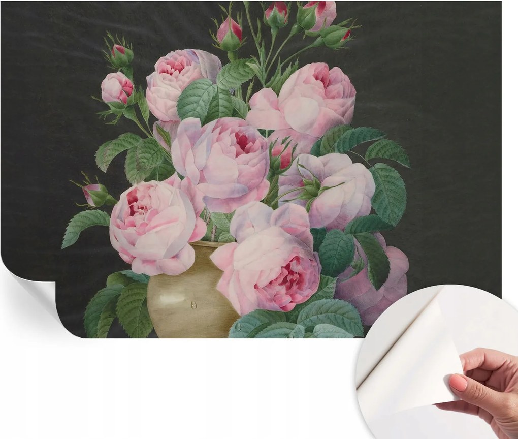 Öntapadós fali fotótapéta Hálószobába Virágos elegancia 104x70 cm