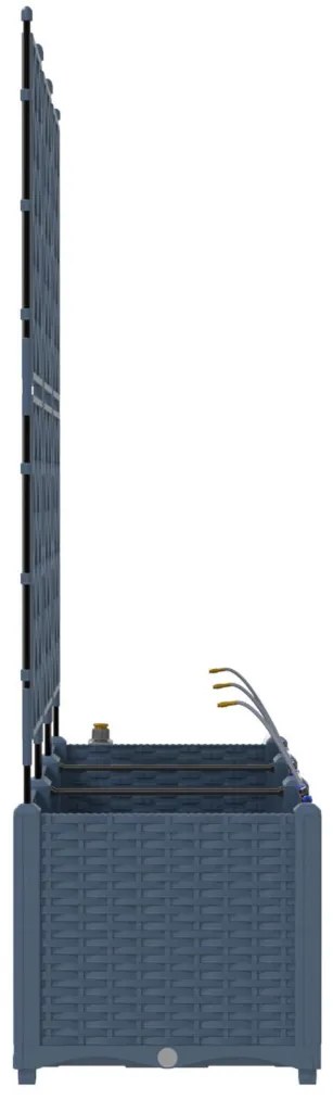 Kerti ültetők Szürke 120 x 40 x 142 cm Acél