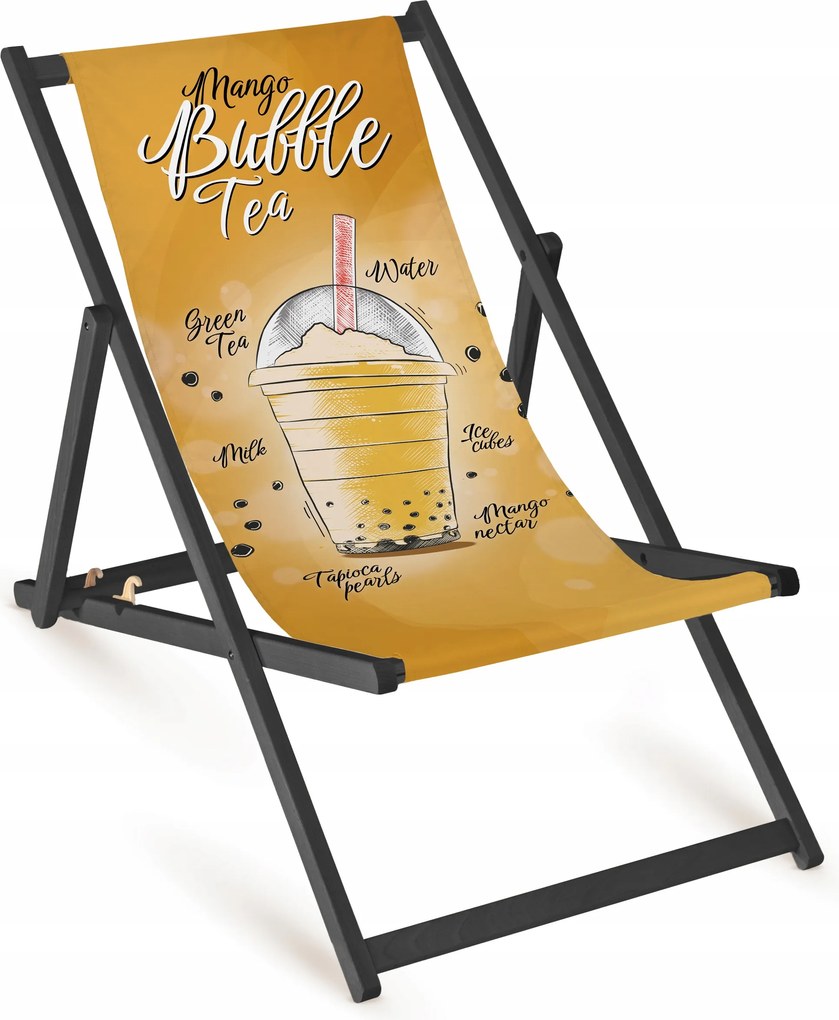 Összecsukható Kerti Napozóágy Bubble Tea Fából Készült Strand Napozóágy Erkély Terasz