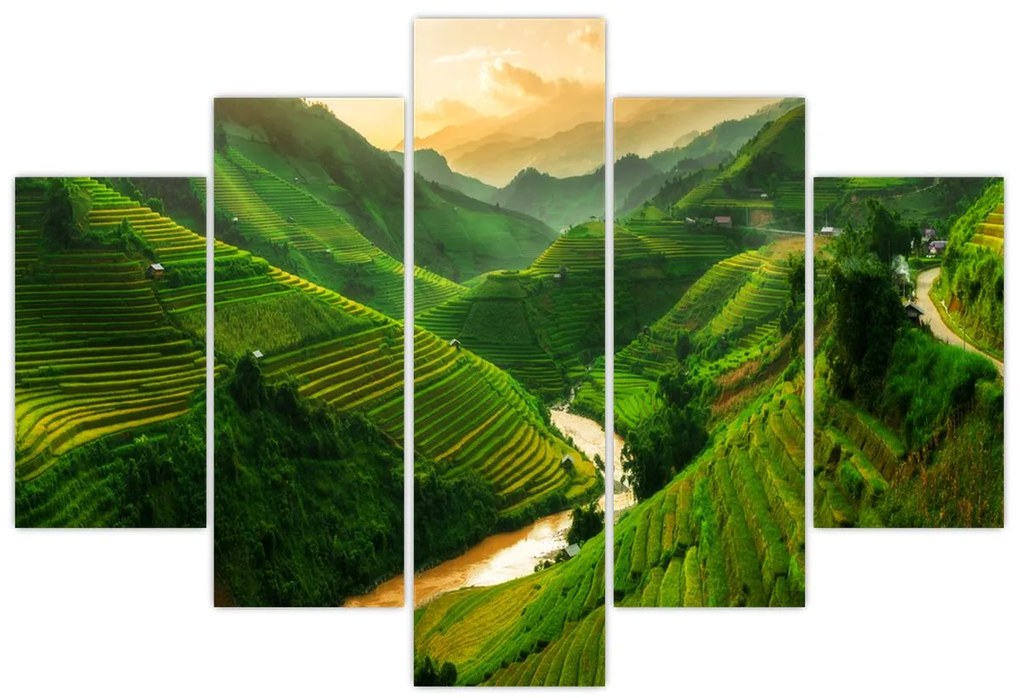 Kép - Mu Cang Chai rizsteraszok (150x105 cm)