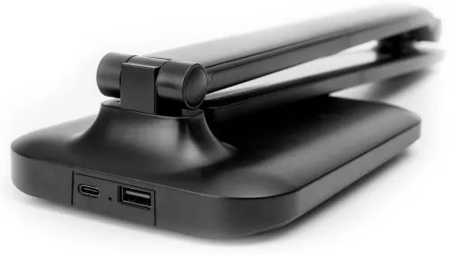 LED dimmelhető, érintésvezérlésű asztali lámpa USB-porttal REMUS LED/5W/230V fekete