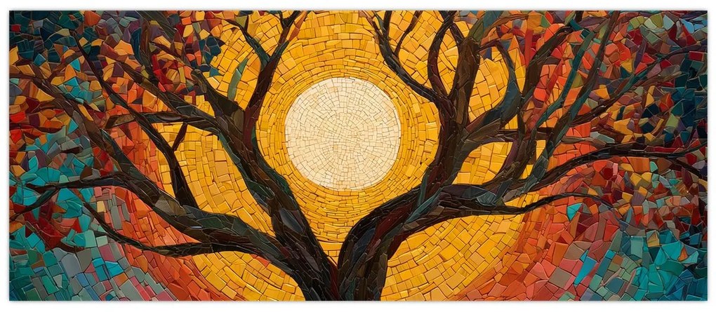 Kép - Nap az élet fájának koronájában (120x50 cm)