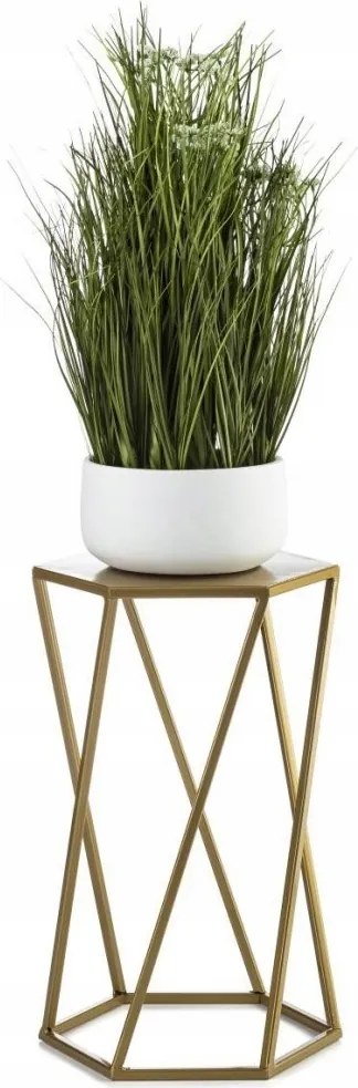 Arany Fém Virágágyás Növénytartó Állvány 40 cm