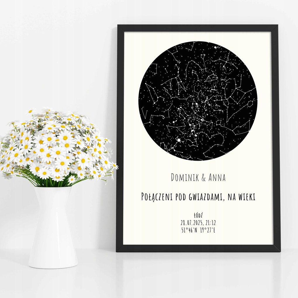 Csillagtérkép Személyre szabott Poszter Égtérkép 50x70cm Valentin nap