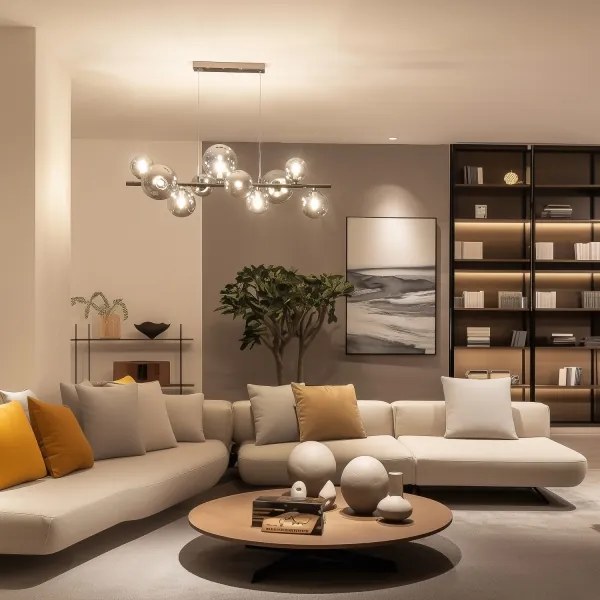 Brilagi - LED csillár huzalon MILLA 10xG9/3W/230V fekete króm/füstszínű