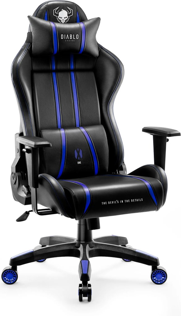 Gamer szék műbőr Normal Size, fekete-kék: Diablo X-One 2.0