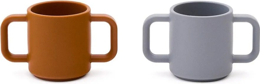 Kék-narancssárga szilikon gyerek bögre szett 2 db-os Lili – Kave Home